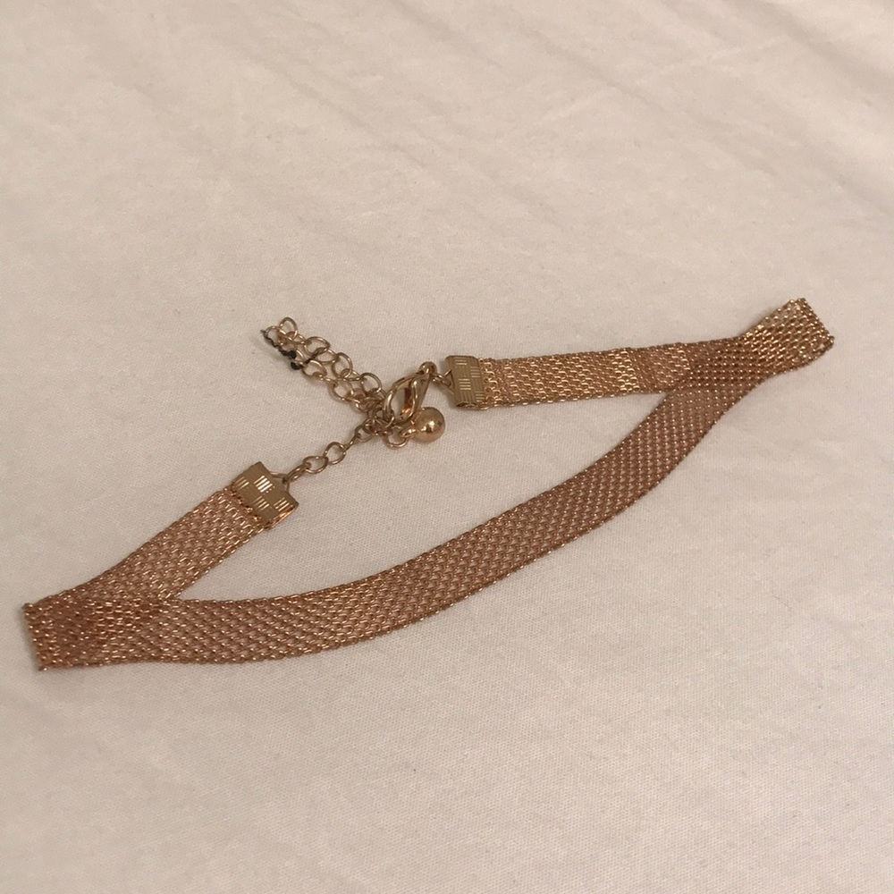 Gold mesh choker